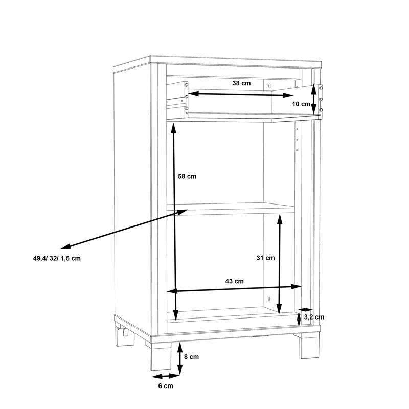 Ezra 6 Pair Shoe Storage Cabinet