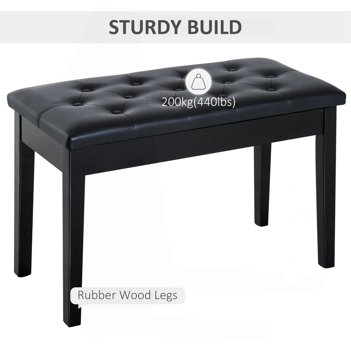 Leather Storage Bench Seat for Bedroom, Hallway & Living Room