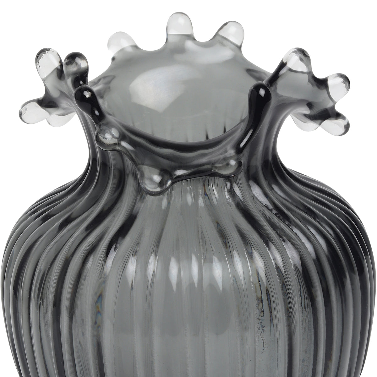 Gatsby Grey Glass Vase Small