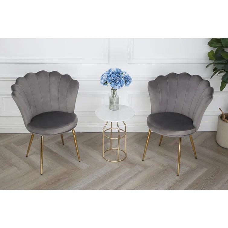 Daisy Velvet Accent Chair (Set of 2) - Ouch Cart 