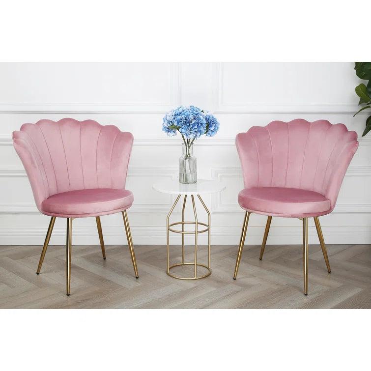 Daisy Velvet Accent Chair (Set of 2) - Ouch Cart 