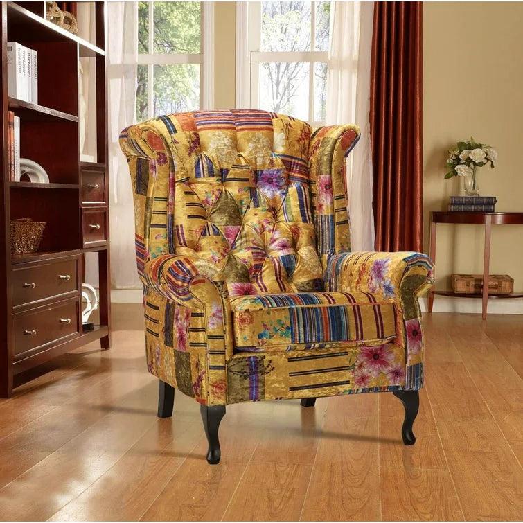 Danaye Upholstered Wingback Chair - Ouch Cart 