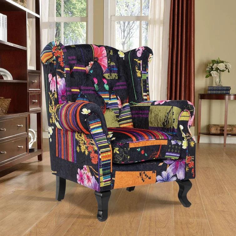 Danaye Upholstered Wingback Chair - Ouch Cart 