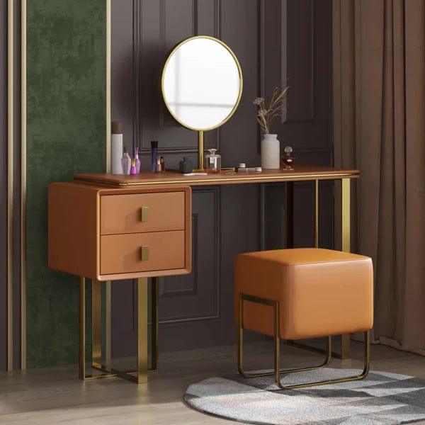 Ethan Vanity dressing table with mirror with stool - Ouch Cart 