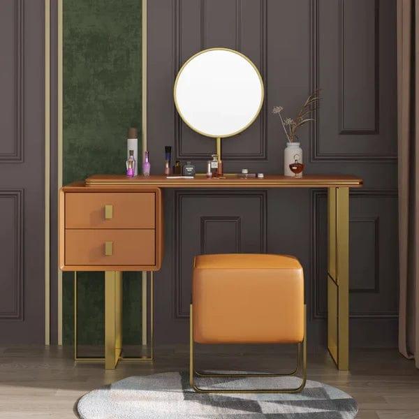 Ethan Vanity dressing table with mirror with stool - Ouch Cart 