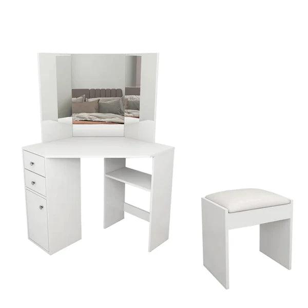 Jaweiz tren Vanity Set with Stool and Mirror dressing table design - Ouch Cart 