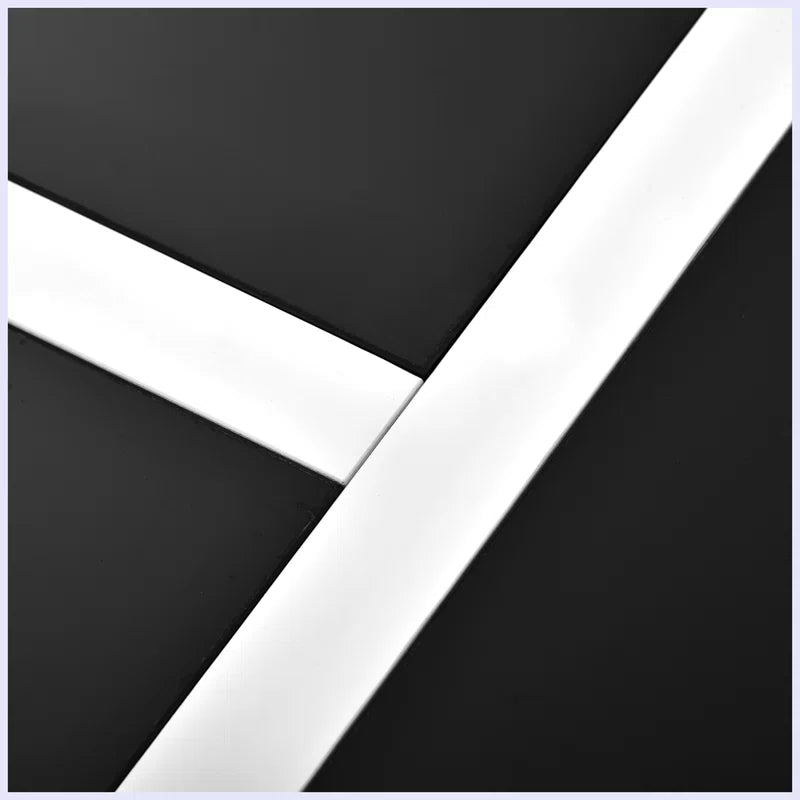 High Gloss Black & White Modern Rectangular Coffee Table