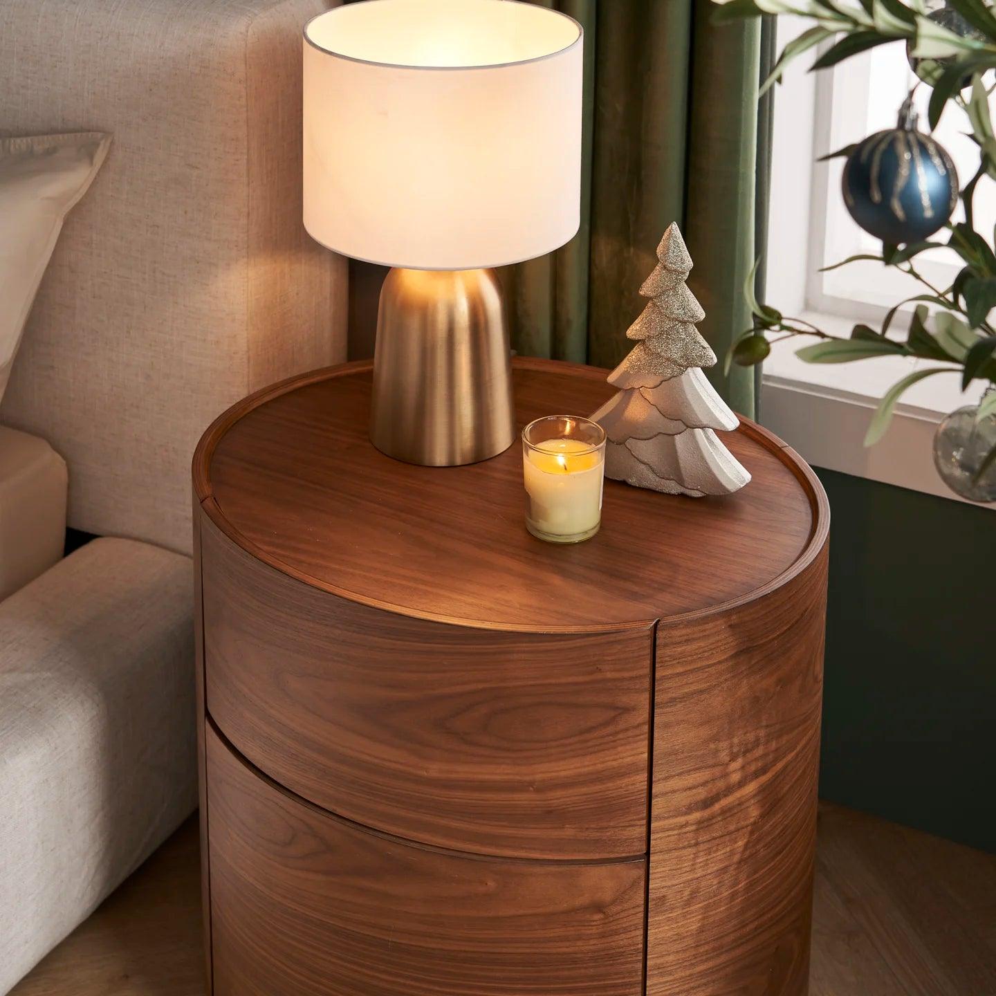 Bentwood with Walnut Veneer Mika Side Table - Ouch Cart 