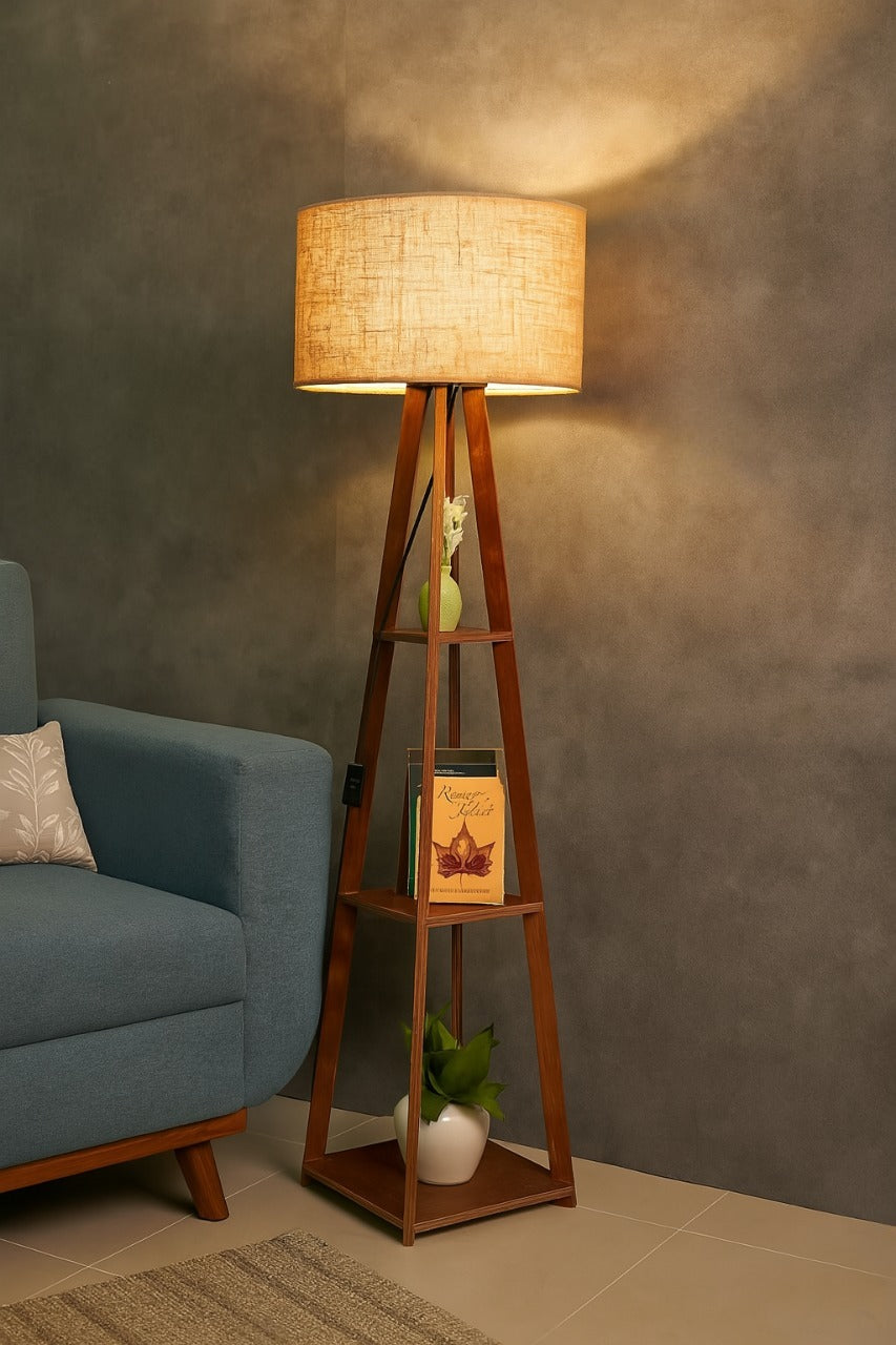Decorative  Wooden Floor Lamp for Home Decoration Living Room Corner