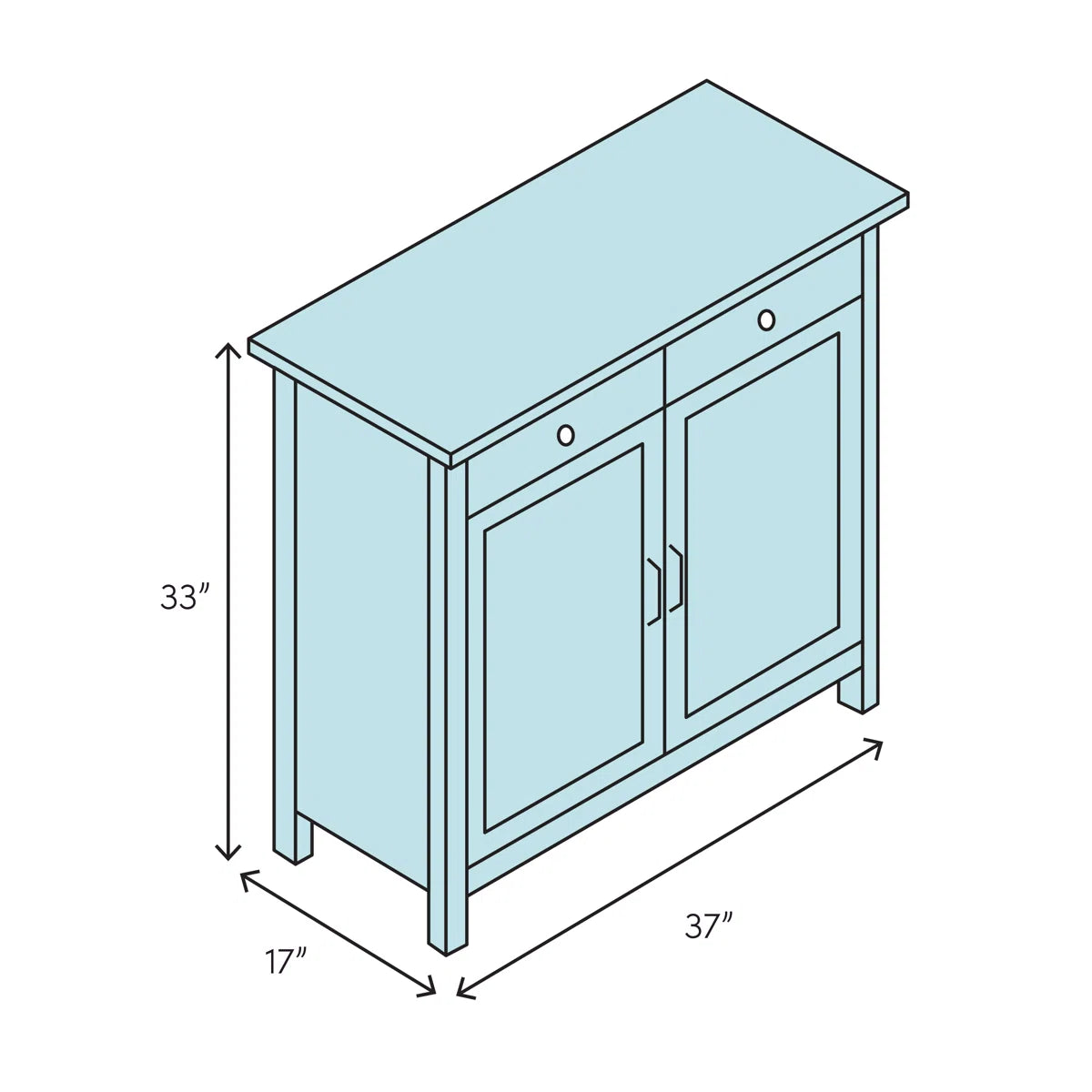 Deb Solid Wood Accent Cabinet