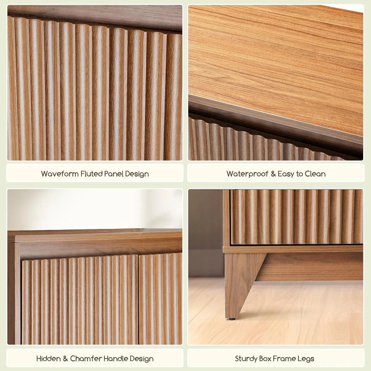 2 - Door Accent Cabinet With Adjustable Shelf