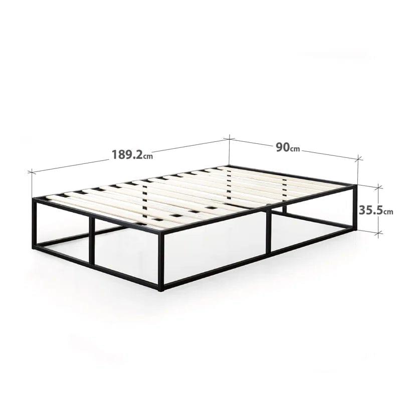 Dekker Minimal Metal Bed Frame - 35 cm High - Ouch Cart 