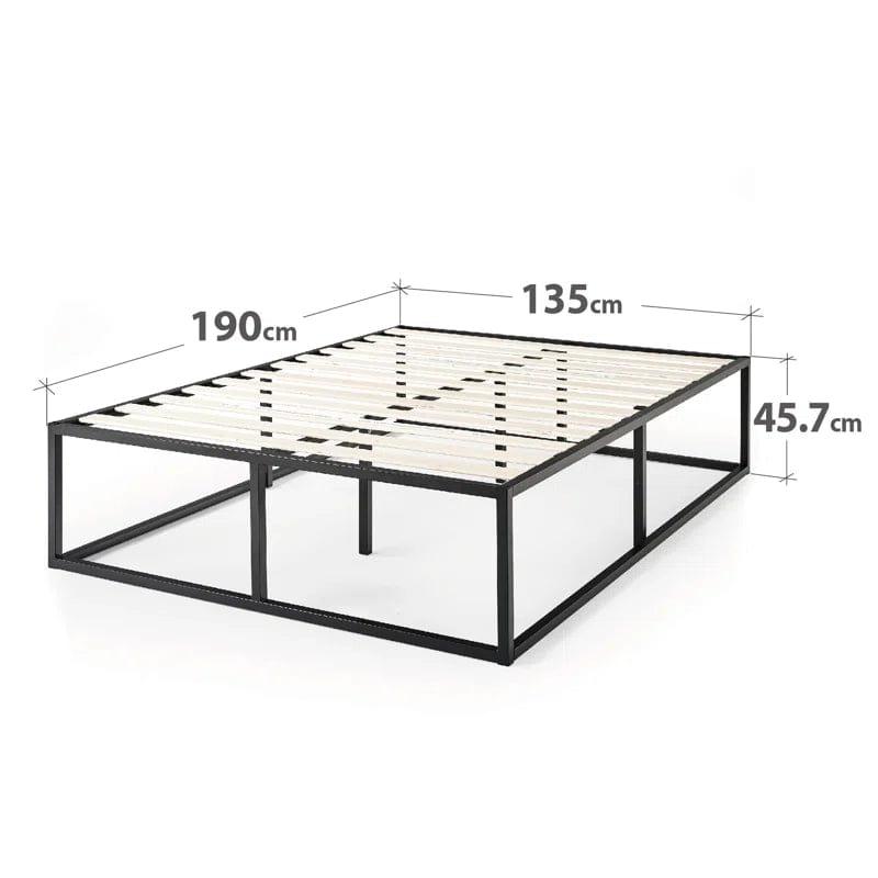 Dekker Minimal Metal Bed Frame - 46 cm High - Ouch Cart 