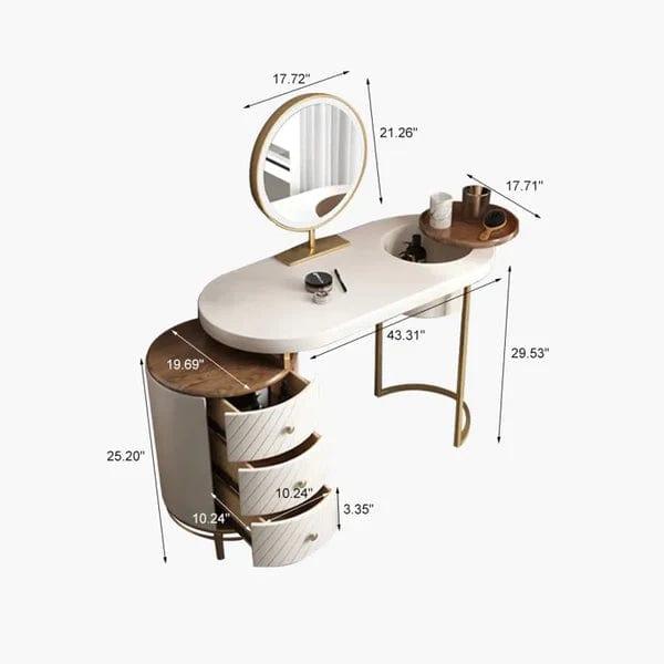 Enzo Vanity with Mirror Vanity wooden dressing table design - Ouch Cart 