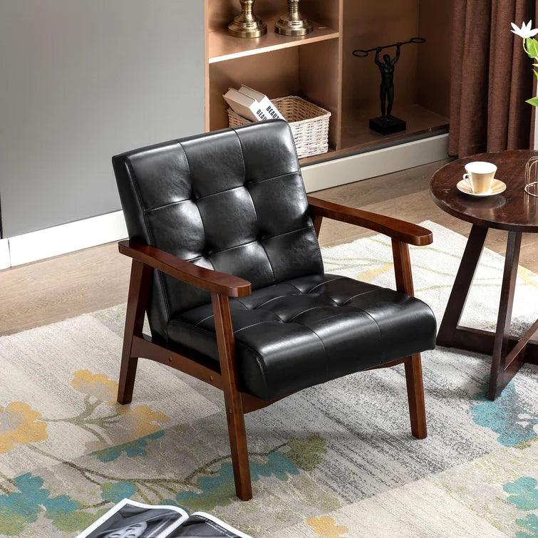 Deveral Faux Leather Armchair - Ouch Cart 