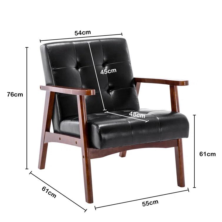 Deveral Faux Leather Armchair - Ouch Cart 