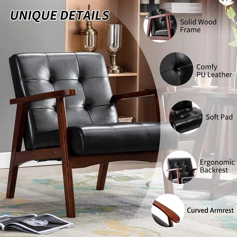 Deveral Faux Leather Armchair - Ouch Cart 