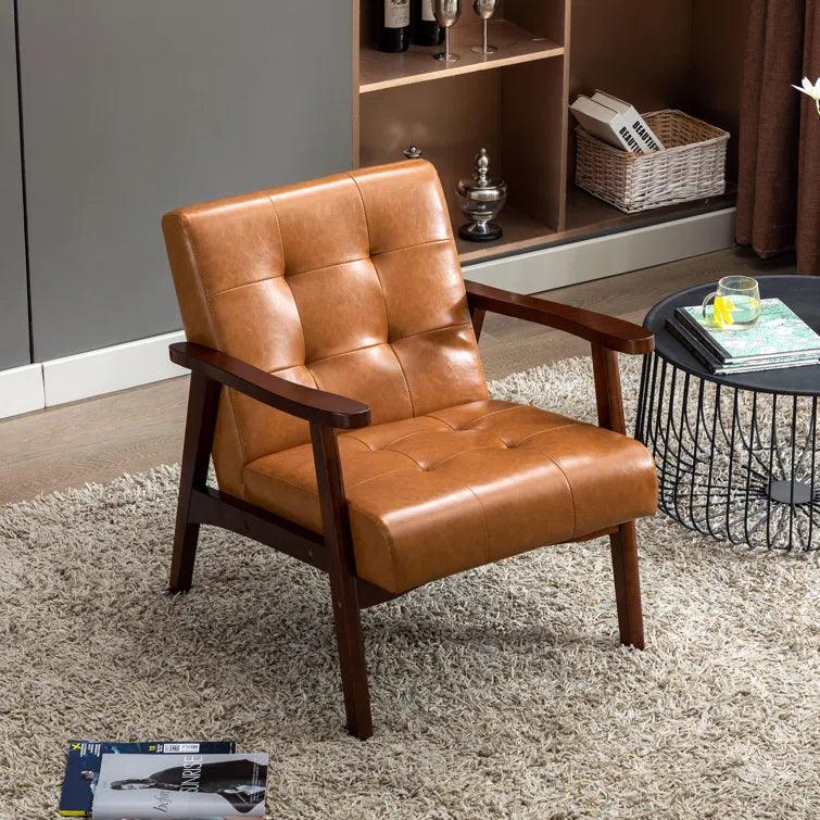 Deveral Faux Leather Armchair - Ouch Cart 