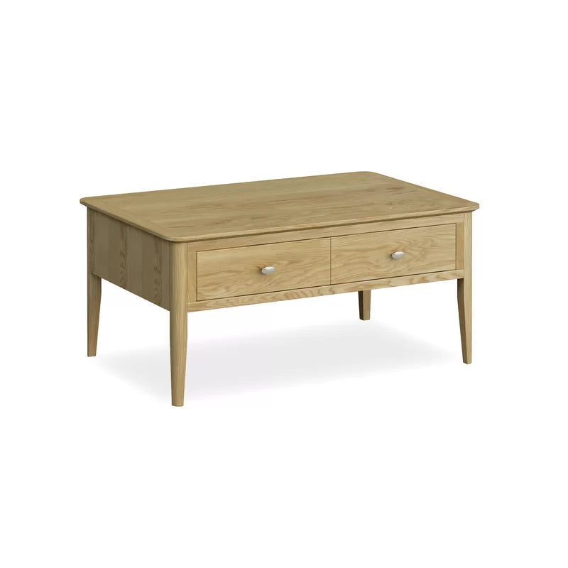 Mikaela Solid Wood Coffee Table with Storage