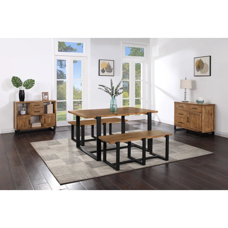 Ava  Beckles 100cm Wide 4 Drawer Pine Solid Wood Sideboard