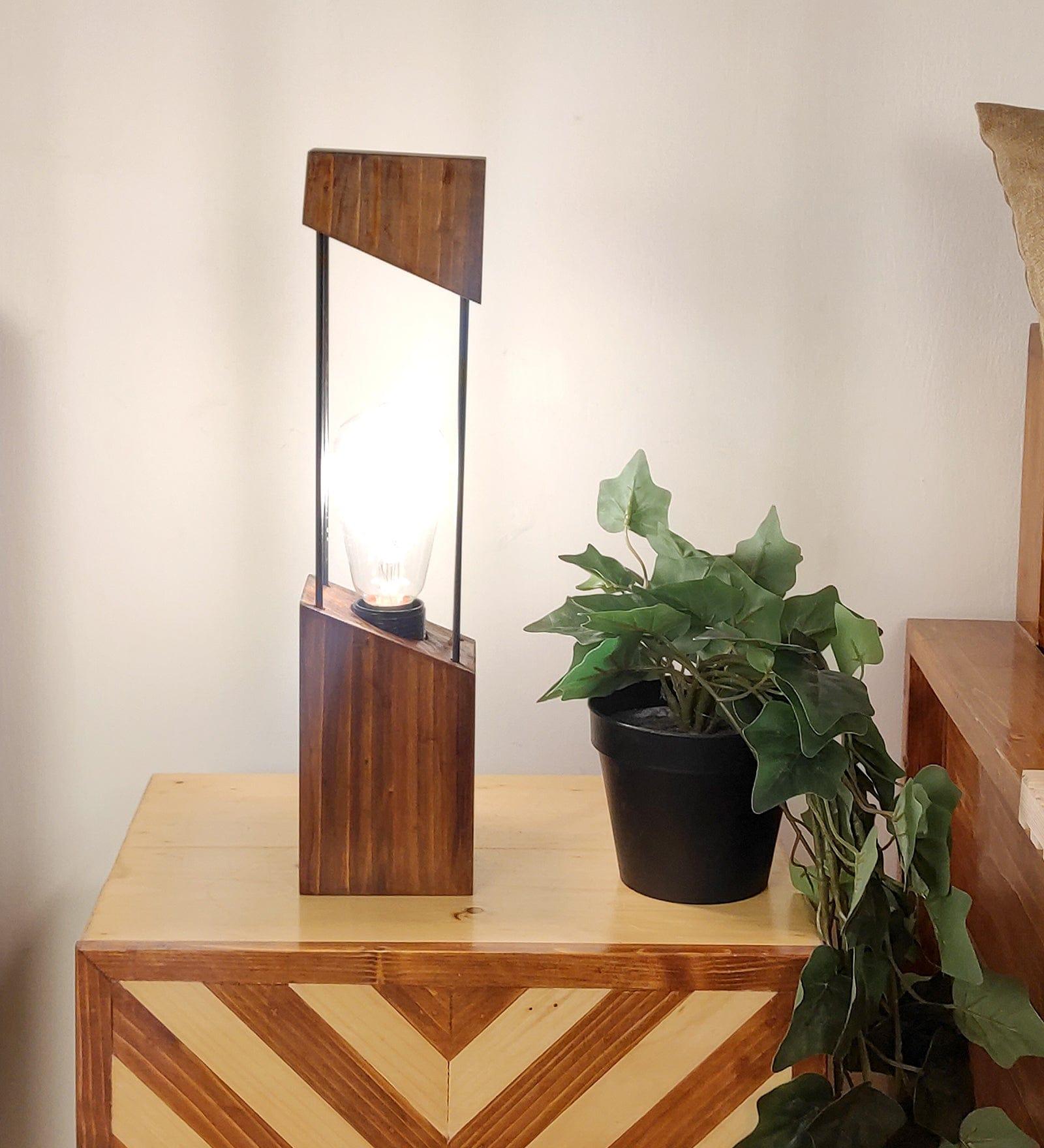 Diagon Wood and Metal Table Lamp (BULB NOT INCLUDED) - Ouch Cart 