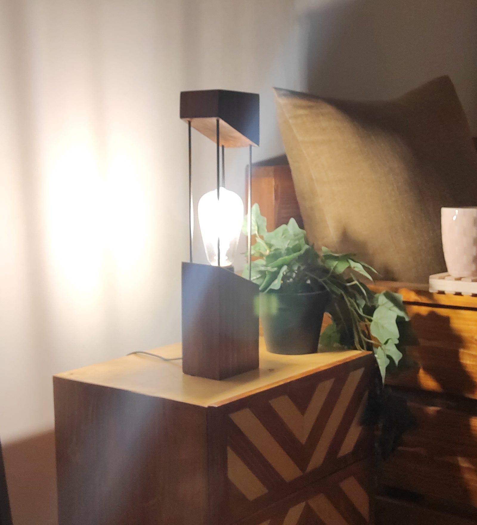 Diagon Wood and Metal Table Lamp (BULB NOT INCLUDED) - Ouch Cart 