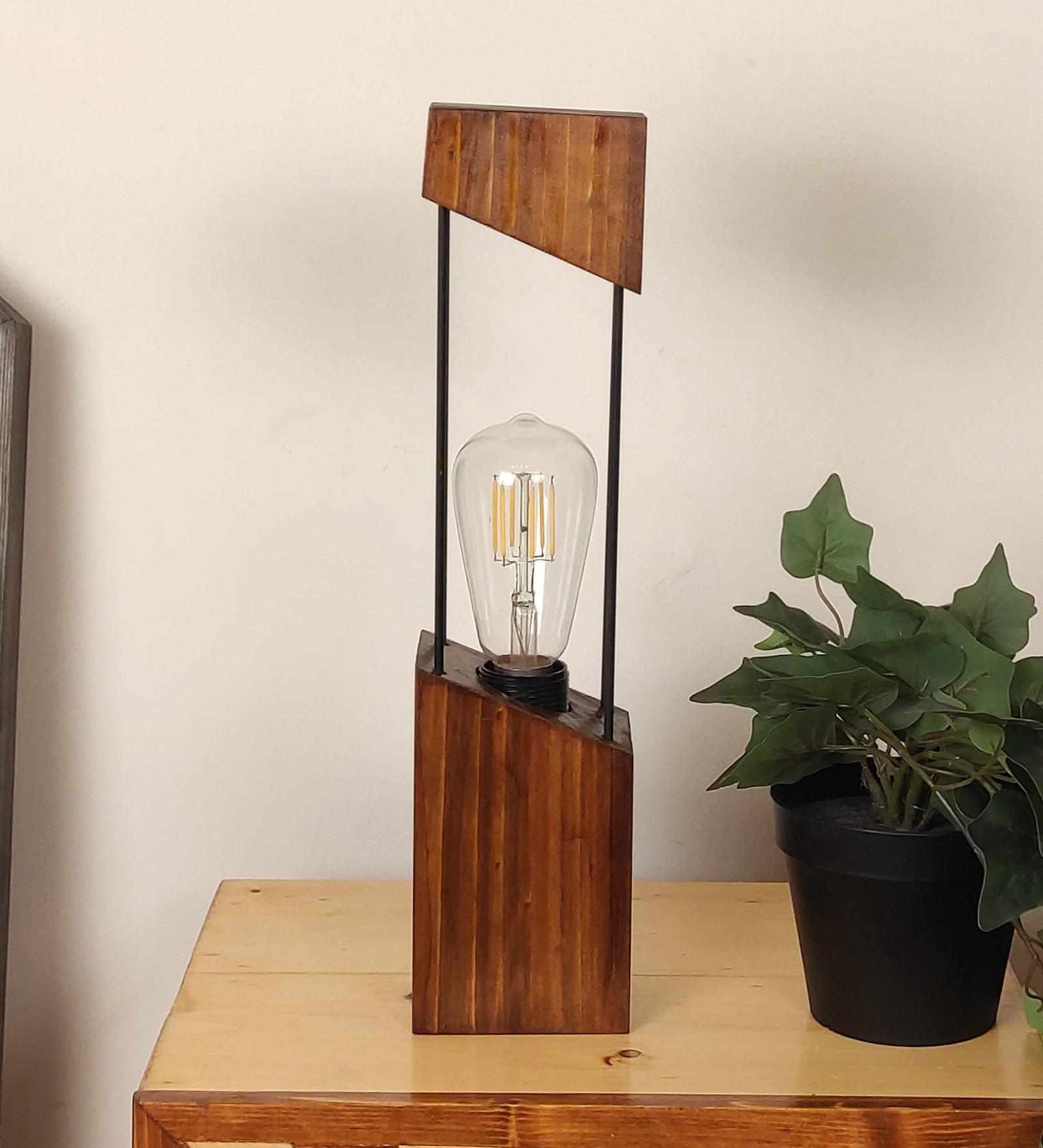 Diagon Wood and Metal Table Lamp (BULB NOT INCLUDED) - Ouch Cart 