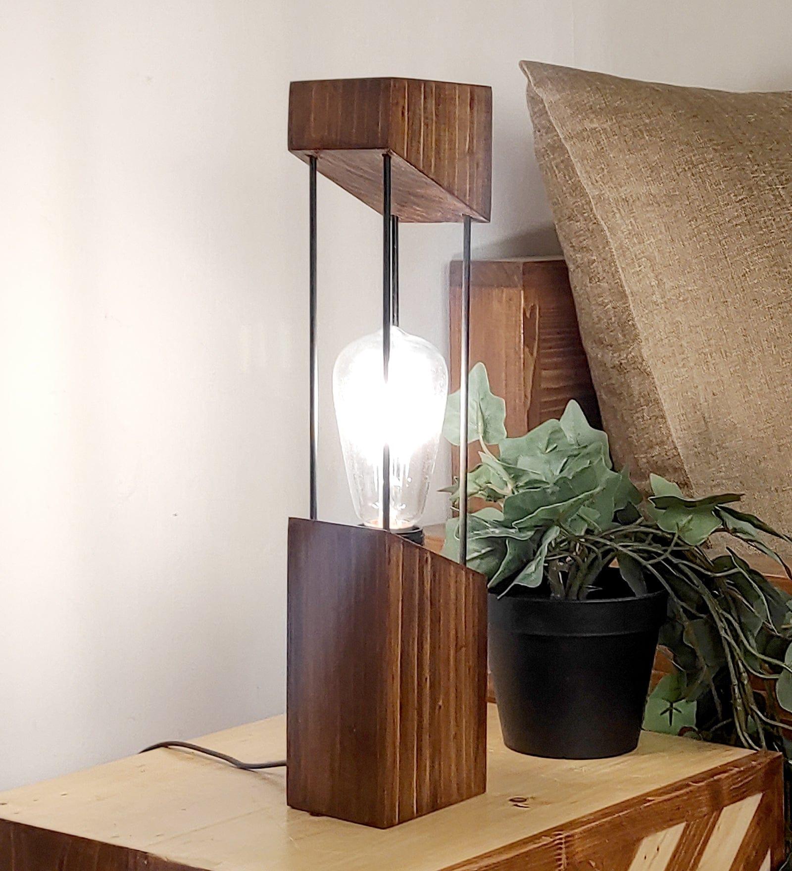 Diagon Wood and Metal Table Lamp (BULB NOT INCLUDED) - Ouch Cart 