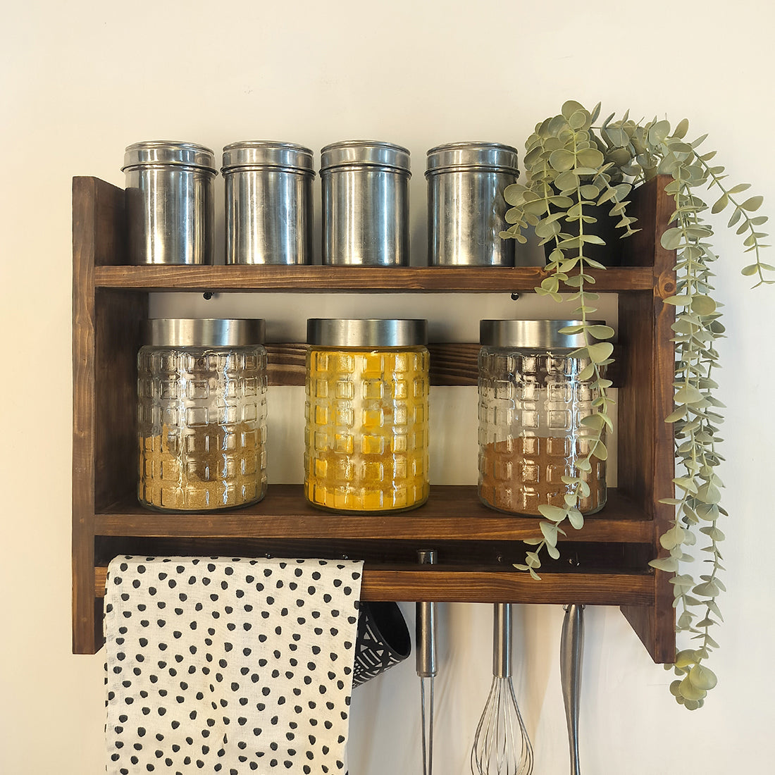 Diana Wooden Kitchen Storage Rack-OUCH CART | Kitchen rack