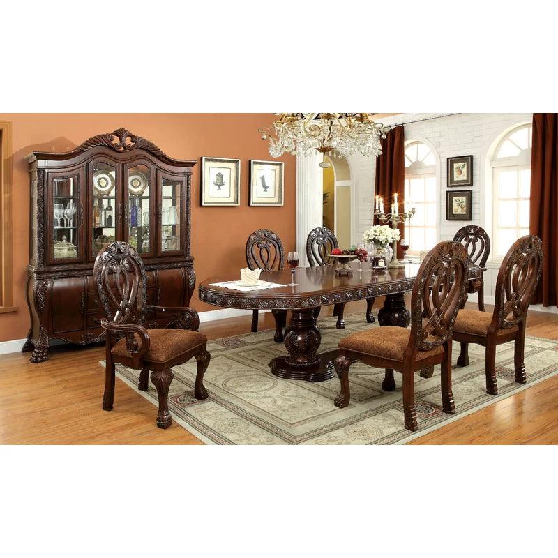 7 - Piece Extendable Trestle Dining Set - Ouch Cart 