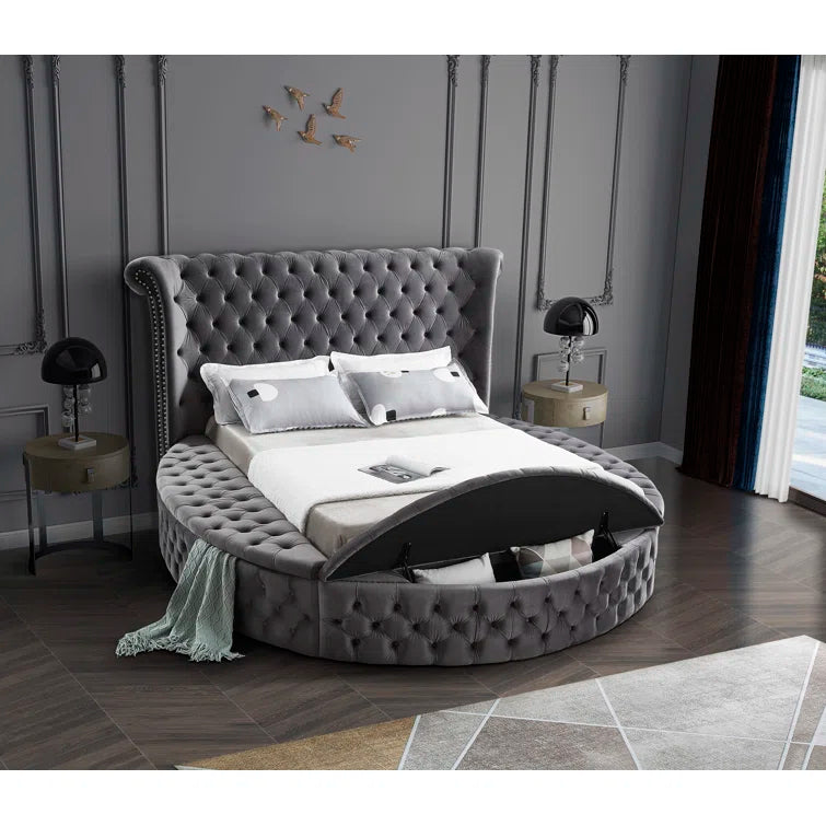 Dorgan Upholstered Wingback Bed