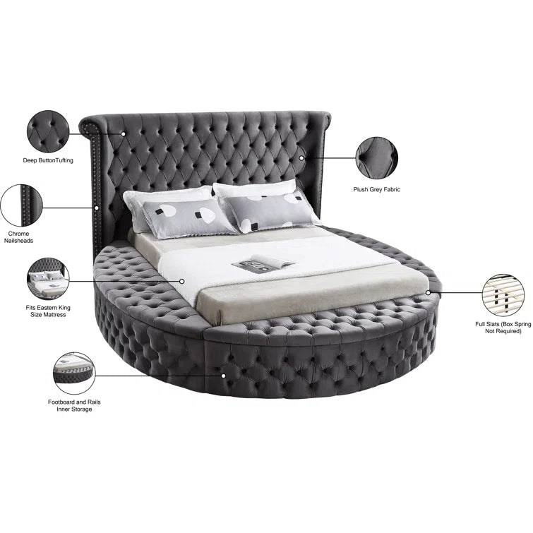 Dorgan Upholstered Wingback Bed