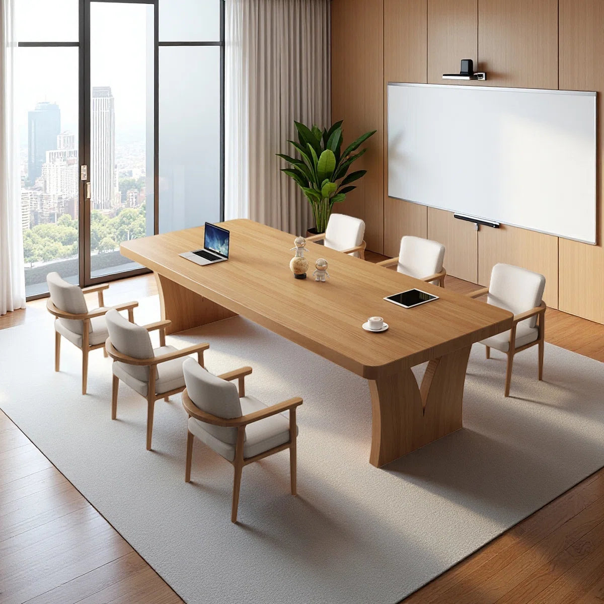 Doron Modern Rectangular Solid Wood Conference Tables