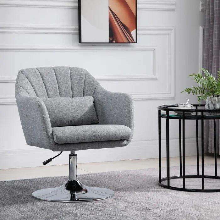 Dorree Upholstered Swivel Armchair - Ouch Cart 