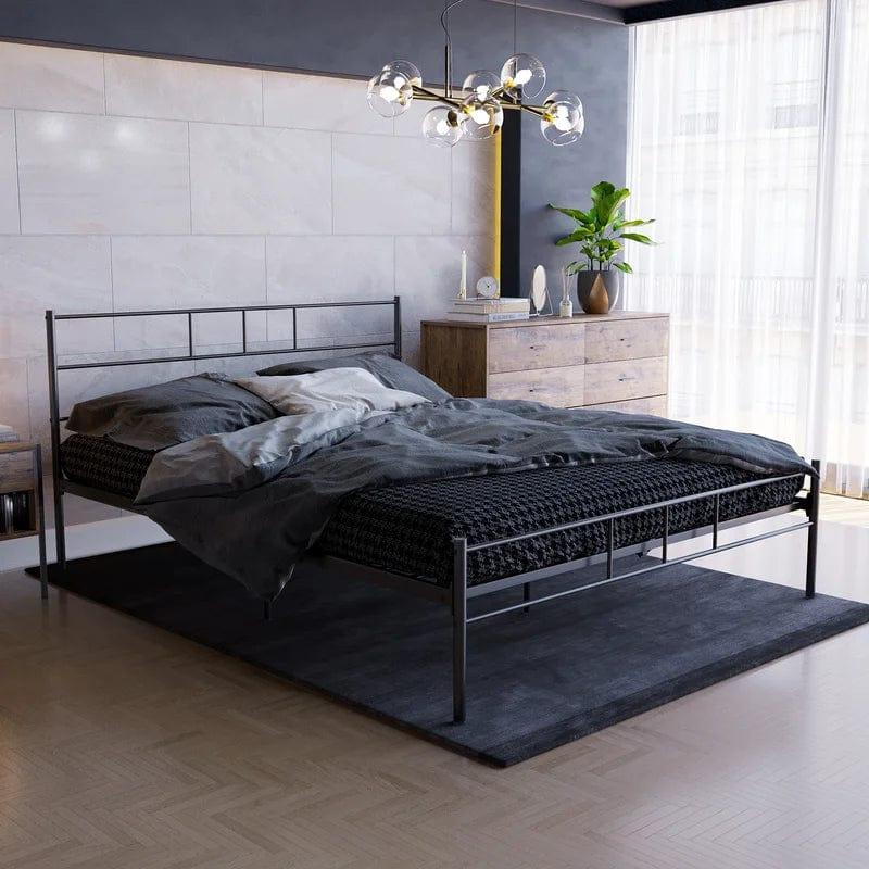 Dorset Metal Bed With Metal Slats & Centre Support Legs - Ouch Cart 