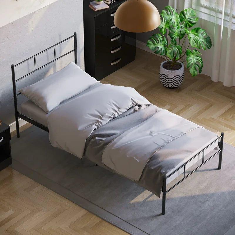 Dorset Metal Bed With Metal Slats & Centre Support Legs - Ouch Cart 