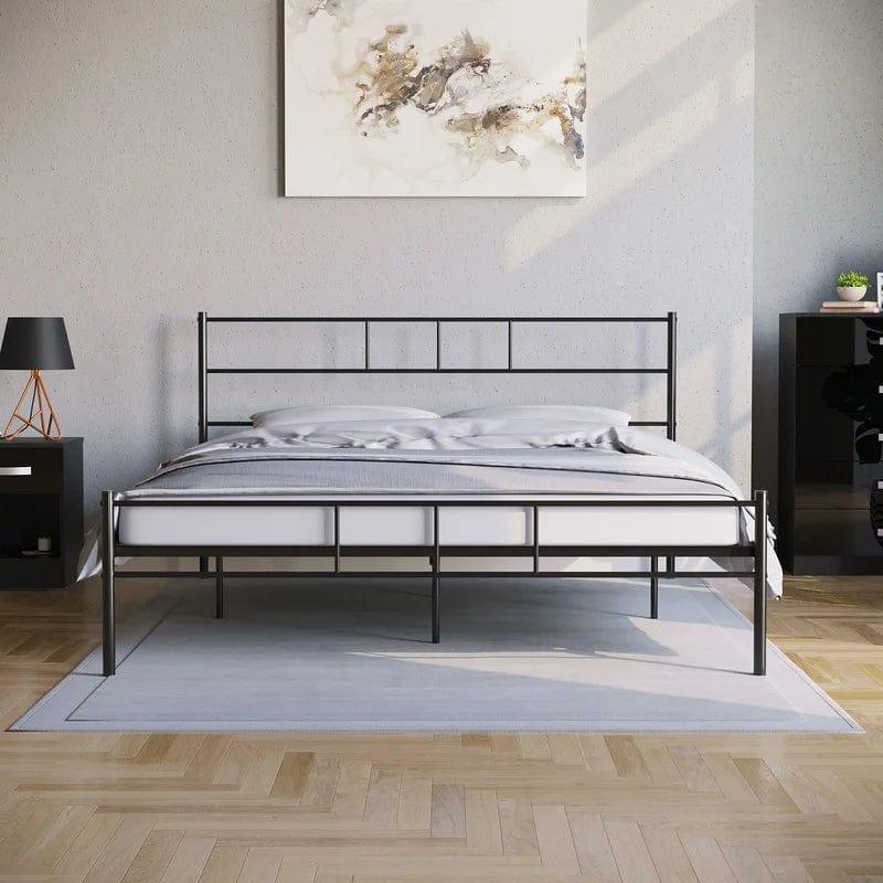 Dorset Metal Bed With Metal Slats & Centre Support Legs - Ouch Cart 