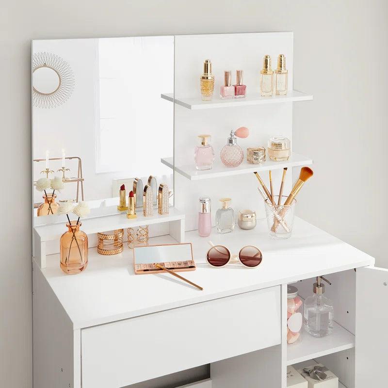 Clara Dressing Table with Mirror - Ouch Cart 