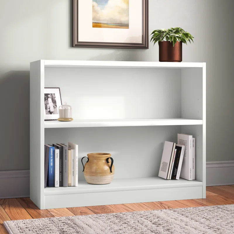 Small 2 Shelf Bookcase, Storage and Display Bookshelf for Home Office and Living Room