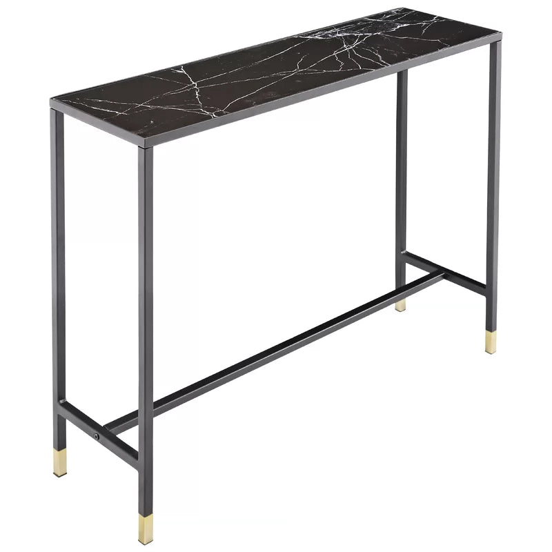 Alanna  Glass Top Console Table