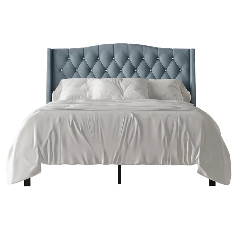 Dwayn Upholstered Wingback Bed