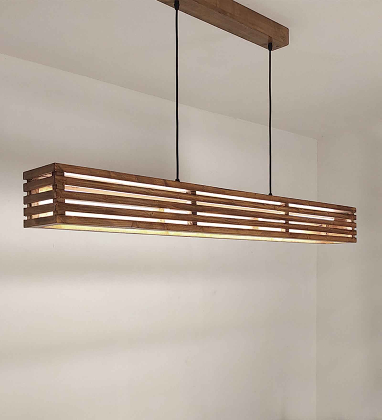 Elegant Baton Brown LED Hanging Lamp