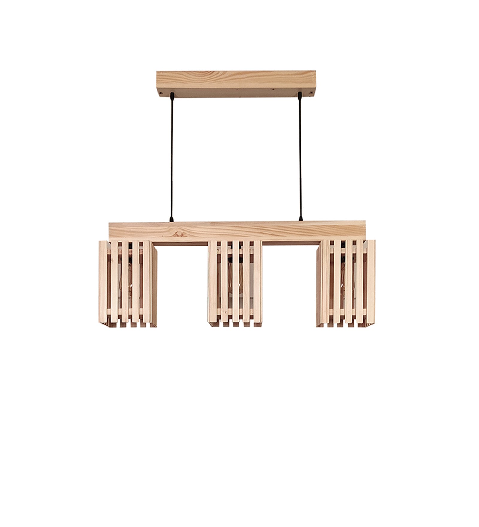 Elegant Beige Wooden Series Hanging Lamp (BULB NOT INCLUDED)