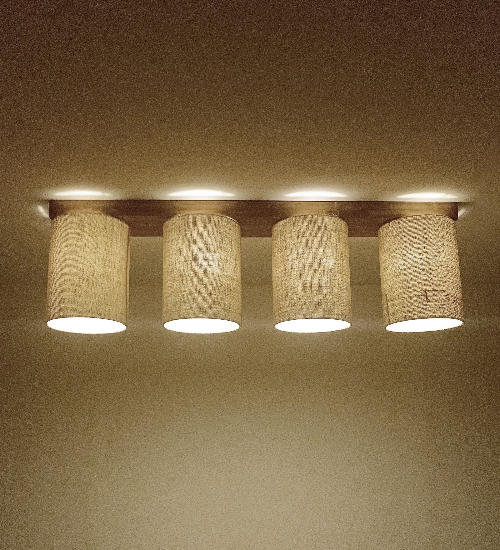 Hexagon Brown Wooden 4 Series Ceiling Lamp (BULB NOT INCLUDED)