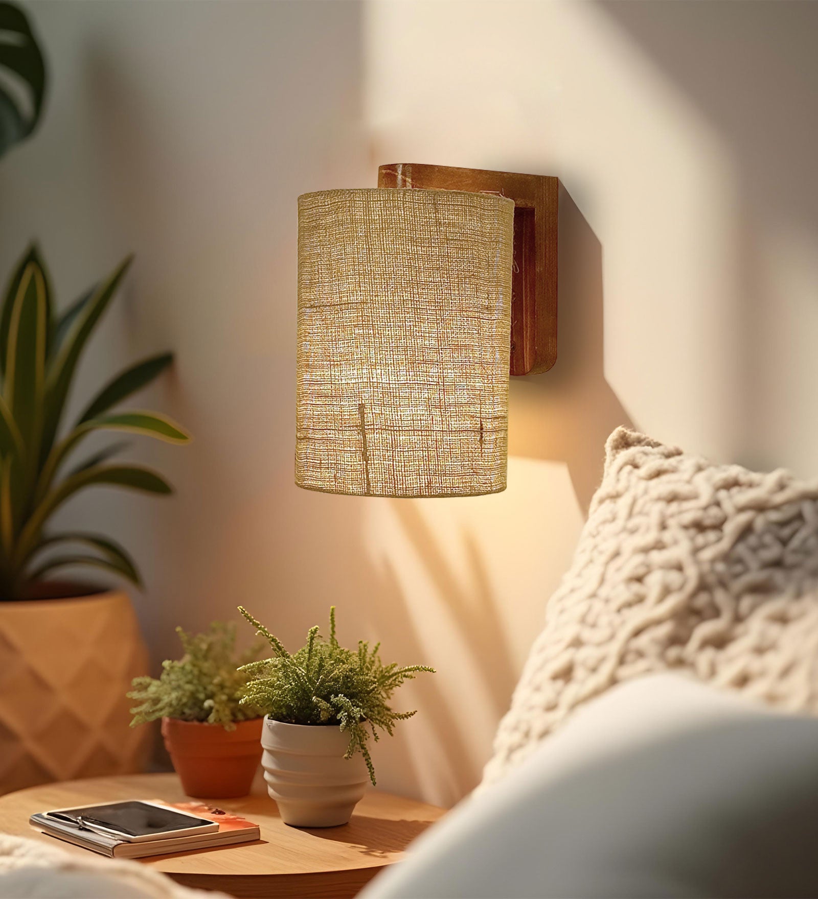 Elementary Brown Wooden Wall Light (BULB NOT INCLUDED)