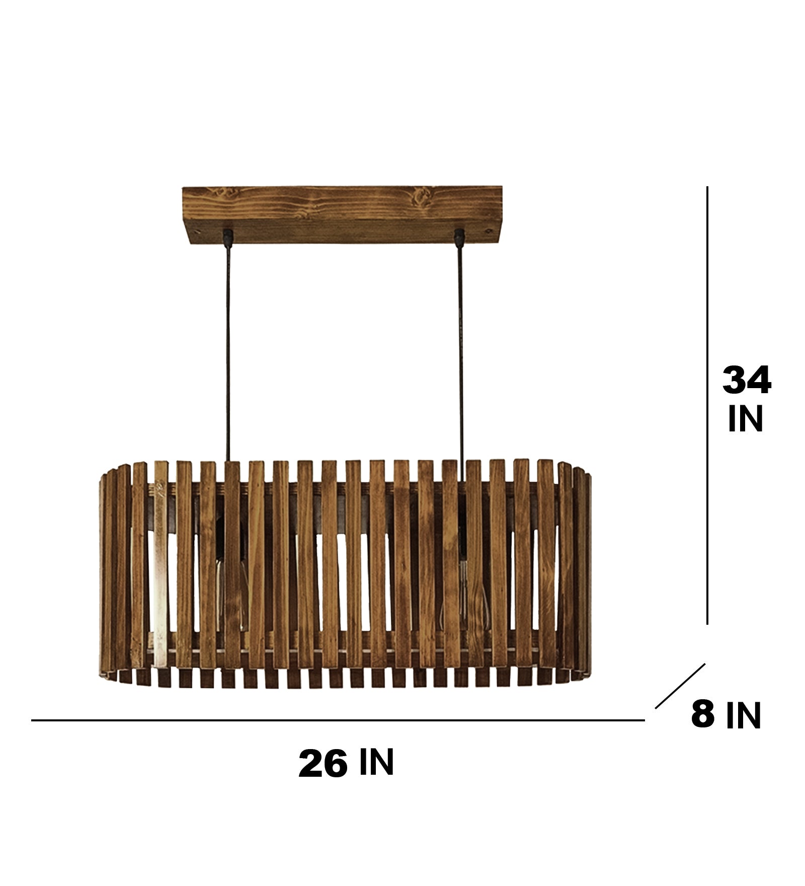 Elora 24 Centrum Wooden 2 Series Hanging Lamp (BULB NOT INCLUDED)