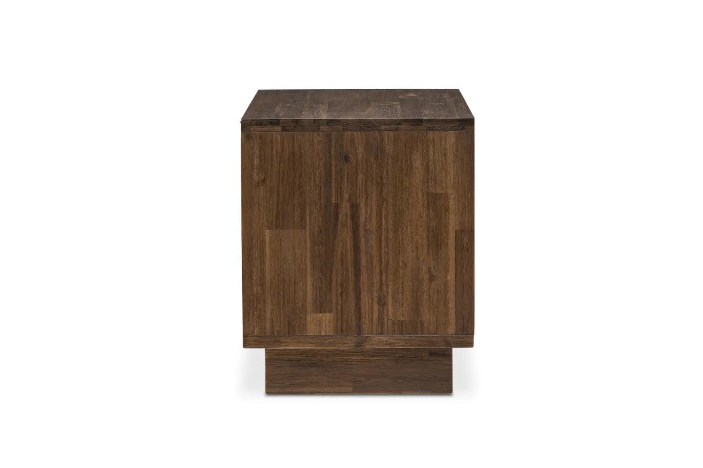 Solid Acacia and Engineered Emery Nightstand - Ouch Cart 