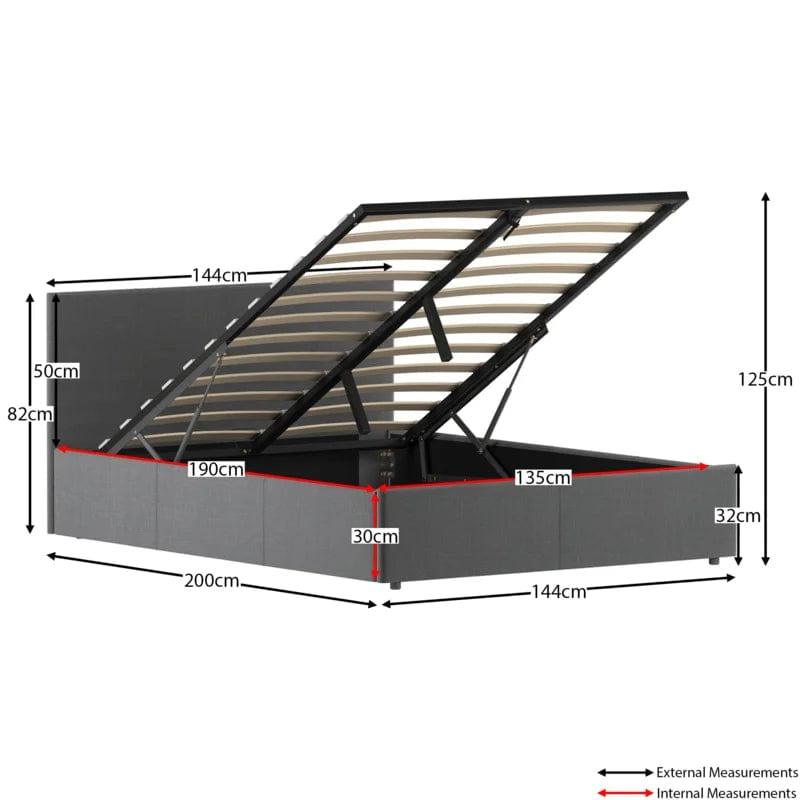 Enya Upholstered Ottoman Bed