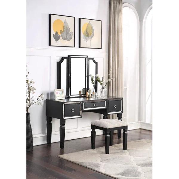 Tan Kim Vanity dressing table with mirror with stool - Ouch Cart 