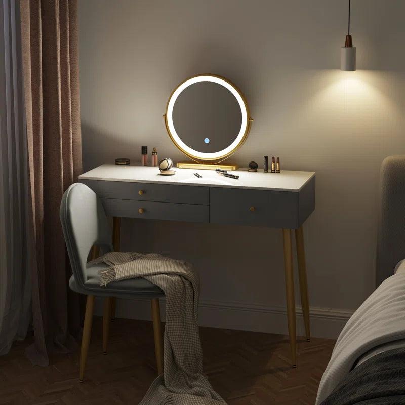 Antonia Dressing Table with Mirror - Ouch Cart 